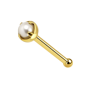 9K Gold Natural Pearl Nose Pin