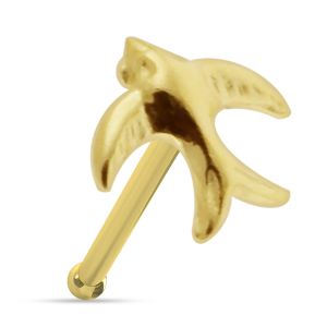 9K Gold Flying Bird Nose Studs