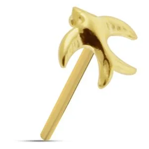 9K Gold Flying Bird Nose Studs