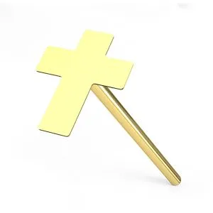 9K Gold Cross Nose Studs