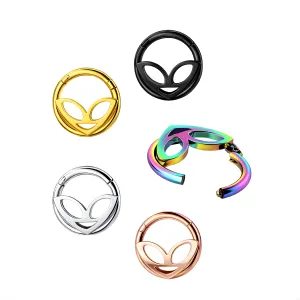 Alien Face Hinged Segment Ring