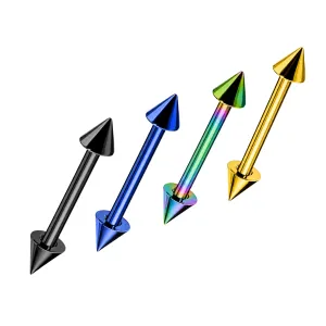 Anodised Eyebrow Barbell with Cone