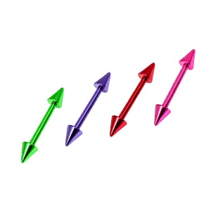 Anodized Eyebrow Straight Barbell with Cone