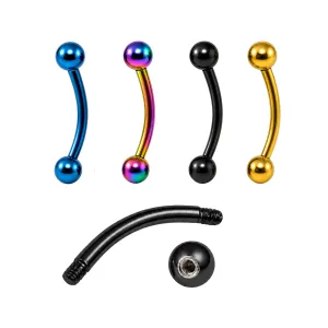 Anodized Surgical Steel Eyebrow banana with balls