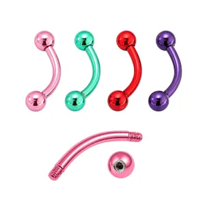 Anodized Eyebrow Curved Barbell Body Jewelry