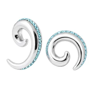 Aqua Jeweled Spiral Expander
