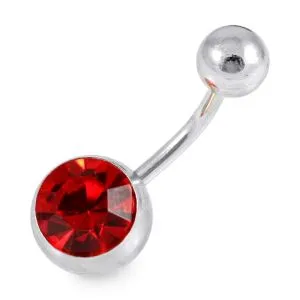Single Jewleled 316L Steel Belly Banana