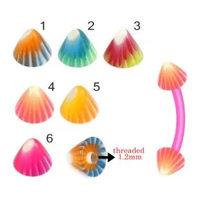 Bio Flex Eyebrow Banana With Multi Stripe and color UV Cones