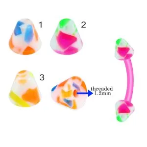 Bio Flex Eyebrow Banana With Colorful Jellies Inside UV Cones