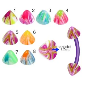 Bio Flex Eyebrow Banana With Colorful Marble UV Cones