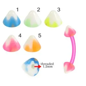 Bio Flex Eyebrow Banana With Cream Design UV Cones