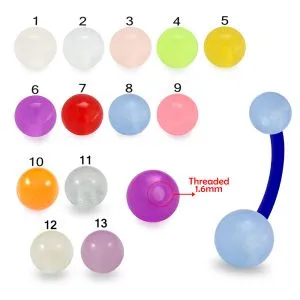 Fancy blue Color UV Belly Banana with UV Balls