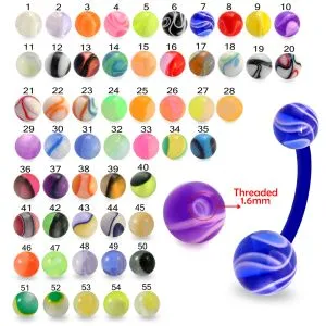 UV Mix Color Navel Banana with UV Balls