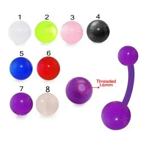 UV Acrylic Belly Banana Bar with Green UV Balls