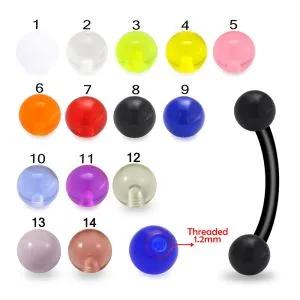 Multi Color UV Eyebrow Banana with UV Balls BAN497