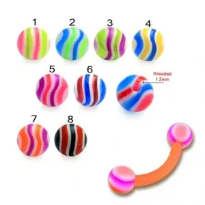 Bio Flex Multi Color UV Eyebrow Banana with Mix Color UV Balls