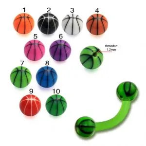 Bio Flex Eyebrow Banana With  Basketball Print UV Balls