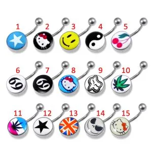 Logo Belly Button Rings