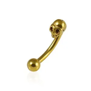 Gold Anodized Casting Eyebrow Banana