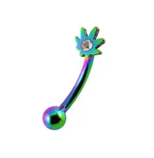 Rainbow Anodized Casting Eyebrow Banana