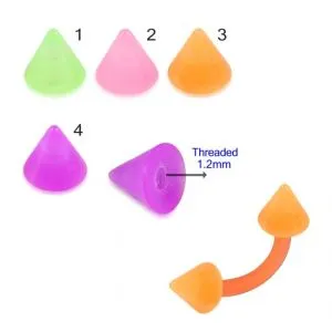 UV-Acrylic Eyebrow Banana With UV Fancy Faded Color Cone
