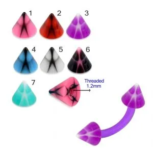 UV Eyebrow Banana With UV Fancy Colorful Blured Alien Cone