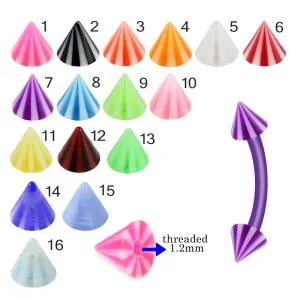Bio Flex Eyebrow Banana With Multi Stripes and Color UV Cones