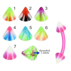 Bio Flex Eyebrow Banana With Melted Candy Design UV Cones
