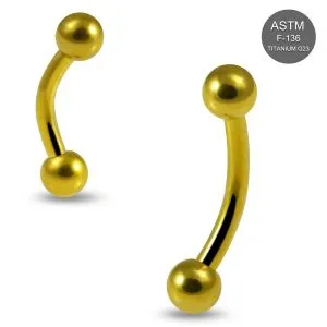 G23 Grade Titanium Eyebrow Piercing Bar With Ball