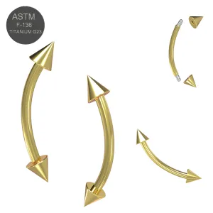 G23 Grade Titanium Eyebrow Piercing Bar With Cone