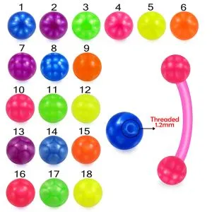 Bio Flex Eyebrow Banana With Fancy Color UV Balls