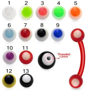 Bio Flex Eyebrow Banana With Eyeball Design UV Ball