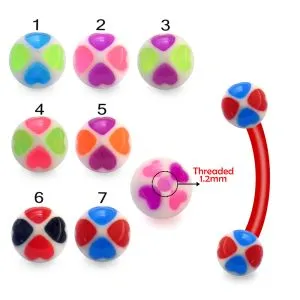 Bio Flex Eyebrow Banana With Flower Heart UV Balls