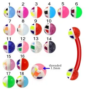 Bio Flex Eyebrow Banana With UV Half Checker UV Balls