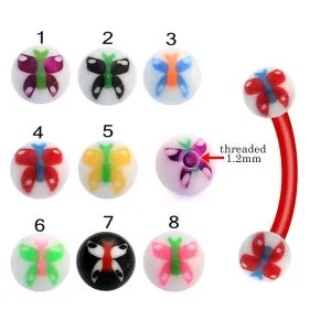 Bio Flex Eyebrow Banana With  Butterfly UV Balls
