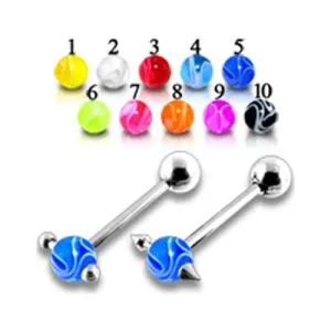 Move Through Tongue Marble Barbell