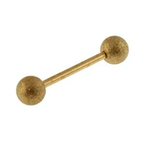 Rose Gold Platted Straight Barbells with Glitter Balls