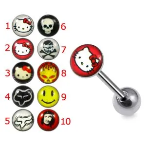 316L Surgical Steel Cartoon Character Logo Balls