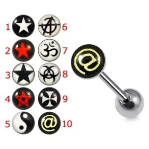 316L Surgical Steel Symbol Sign Logo Balls