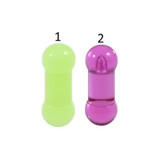UV-Acrylic 00 Gauge Straight Barbell Piercing Heavy Gauge