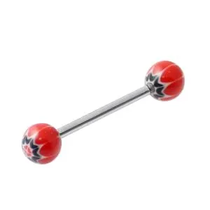 Tongue Bar with Fancy UV Balls 
