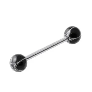 Straight Bar with Black Star UV Balls