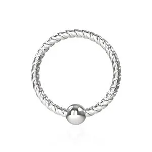 Flexible Surgical Steel Twisted BCR Fake Septum Piercing