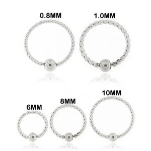Flexible Surgical Steel Twisted BCR Fake Septum Piercing