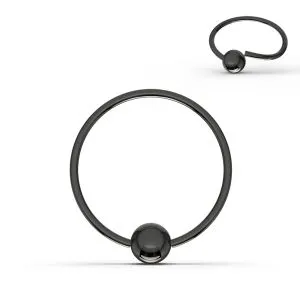 Black PVD Surgical Steel Flexible BCR Piercing