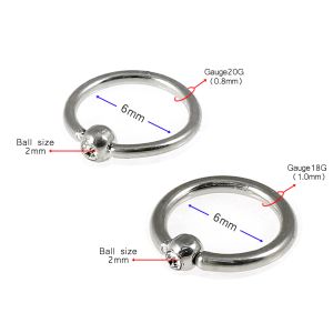 Surgical Steel CZ jeweled Flexible BCR Piercing Jewelry