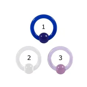 Heavy Gauge UV-Acrylic 8G Captive Bead ring