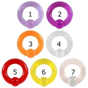 Heavy Gauge UV Acrylic Captive Bead Ring