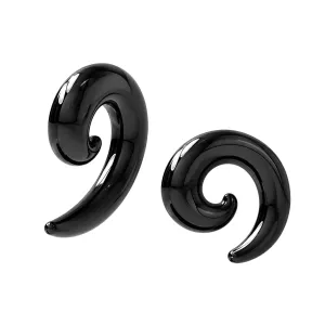 Black PVD Platted Over Hollow Surgical Steel Ear Expander