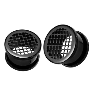 Blackline Checker Screw Fit Flesh Tunnel